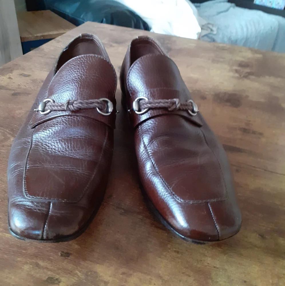 Gucci Men's calf skin leather dress loafers - Picture 10 of 12